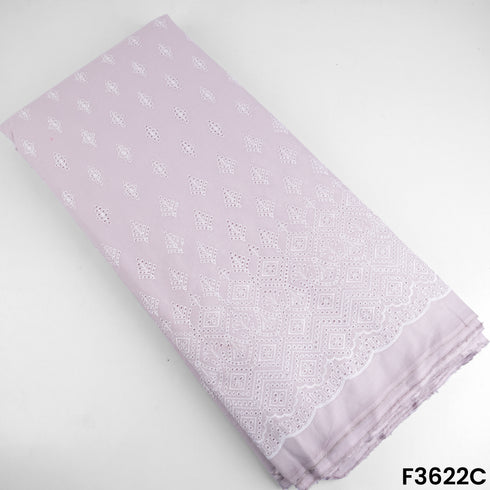 Hakoba Chikankari Cambric Cotton Fabric-F3622